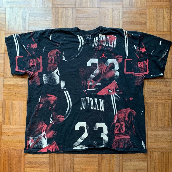 Jordan Other - Vintage Men's Jordan Black Red White T Shirt, 3XL